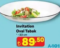 İNVİTATİON OVAL TABAK 33 CM